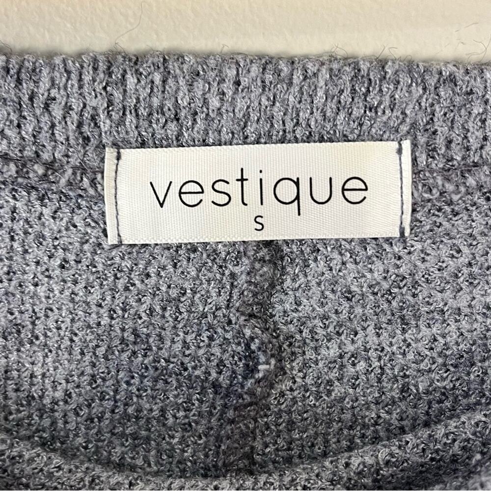 Vestique Knit Sweater Lightweight Long Sleeve Gray Twee Coquette Winter Small - Picture 4 of 6